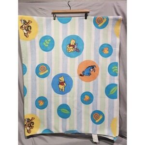 VTG Winnie the Pooh Tigger Piglet Eeyore Disney Bed Blanket Chatham USA Kidcore